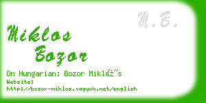 miklos bozor business card